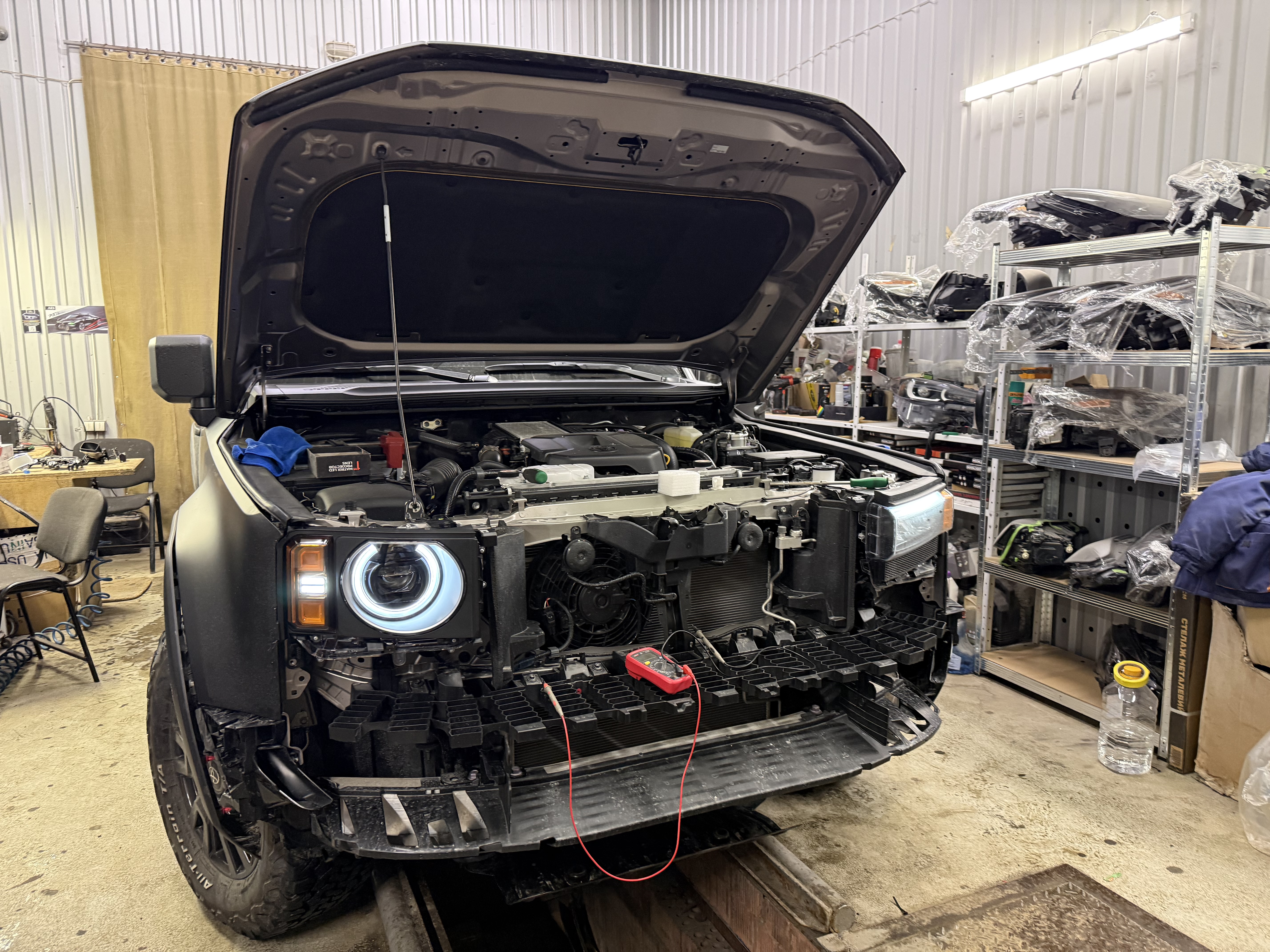 Фари ROUND LED Toyota Land Cruiser Prado 250 2024, комплектні з блоками 2 шт. для заміни простих фар на круглі 6