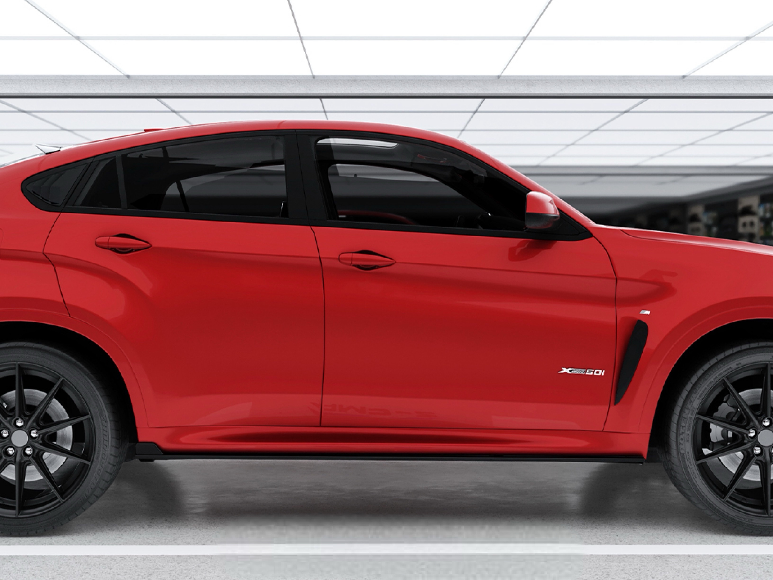 Леза під пороги M-Perfomance BMW X6 F16 2шт. ABS пластик, чорний глянець 2