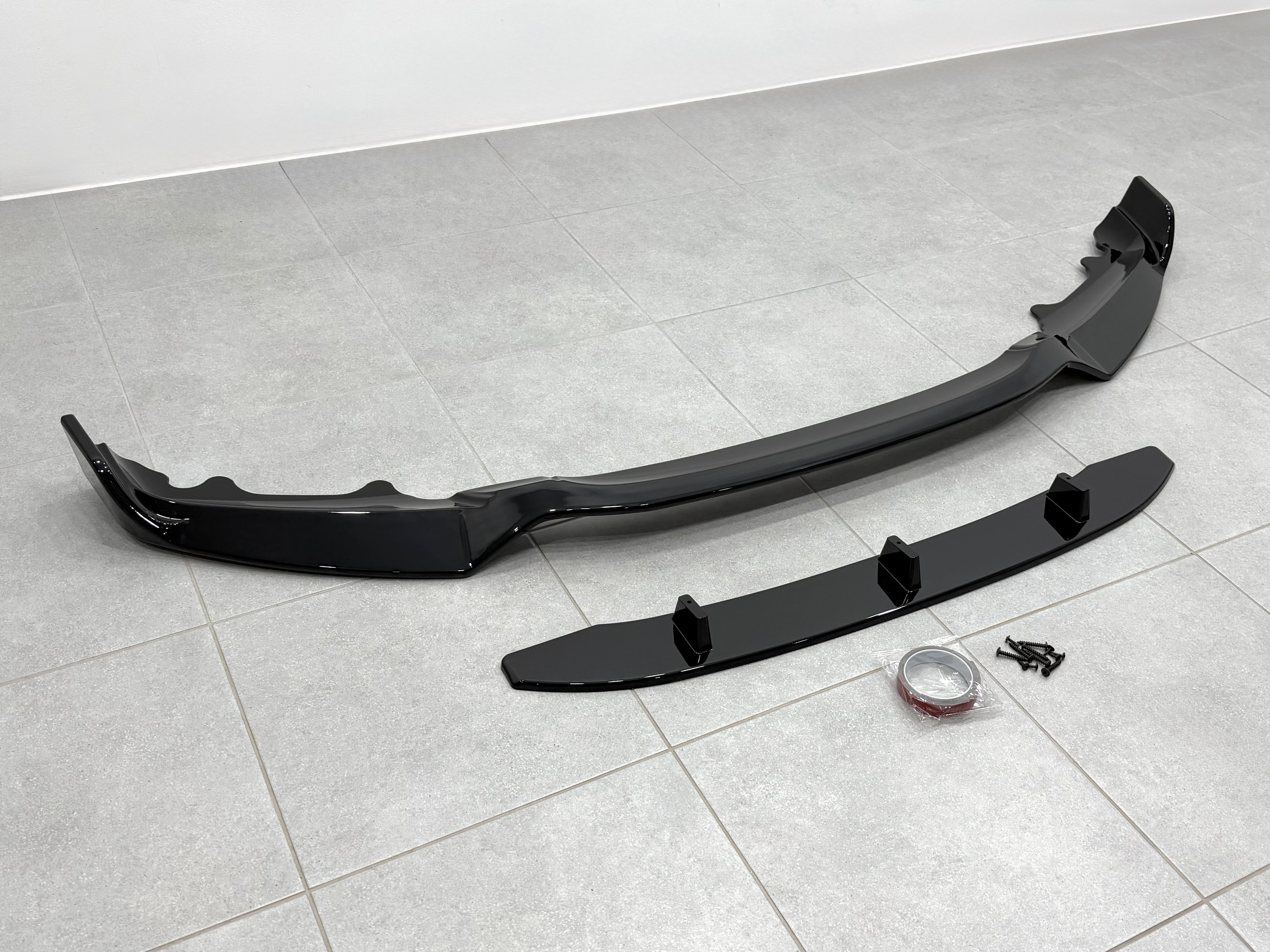 Юбка переднього бампера Paradigma BMW X6 F16 2013-2018, чорний глянець 2