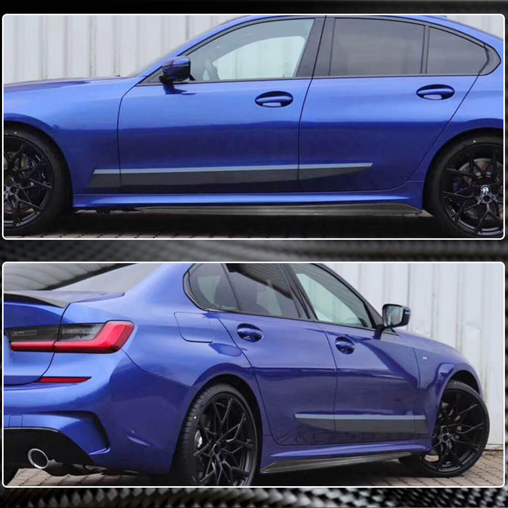 Накладки на пороги V4 (для G20 M-Sport, Карбон) 2