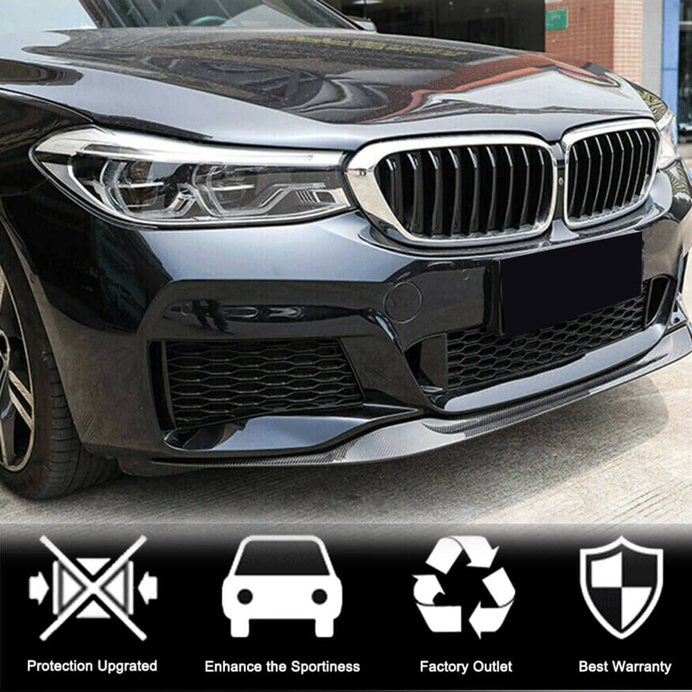 Накладка на передній бампер Lip (для M-Sport 2017-2020, Карбон) 3