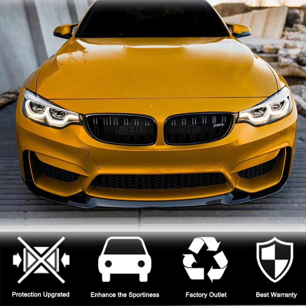 Накладка на передній бампер Lip V11 (для F80, Карбон) 4