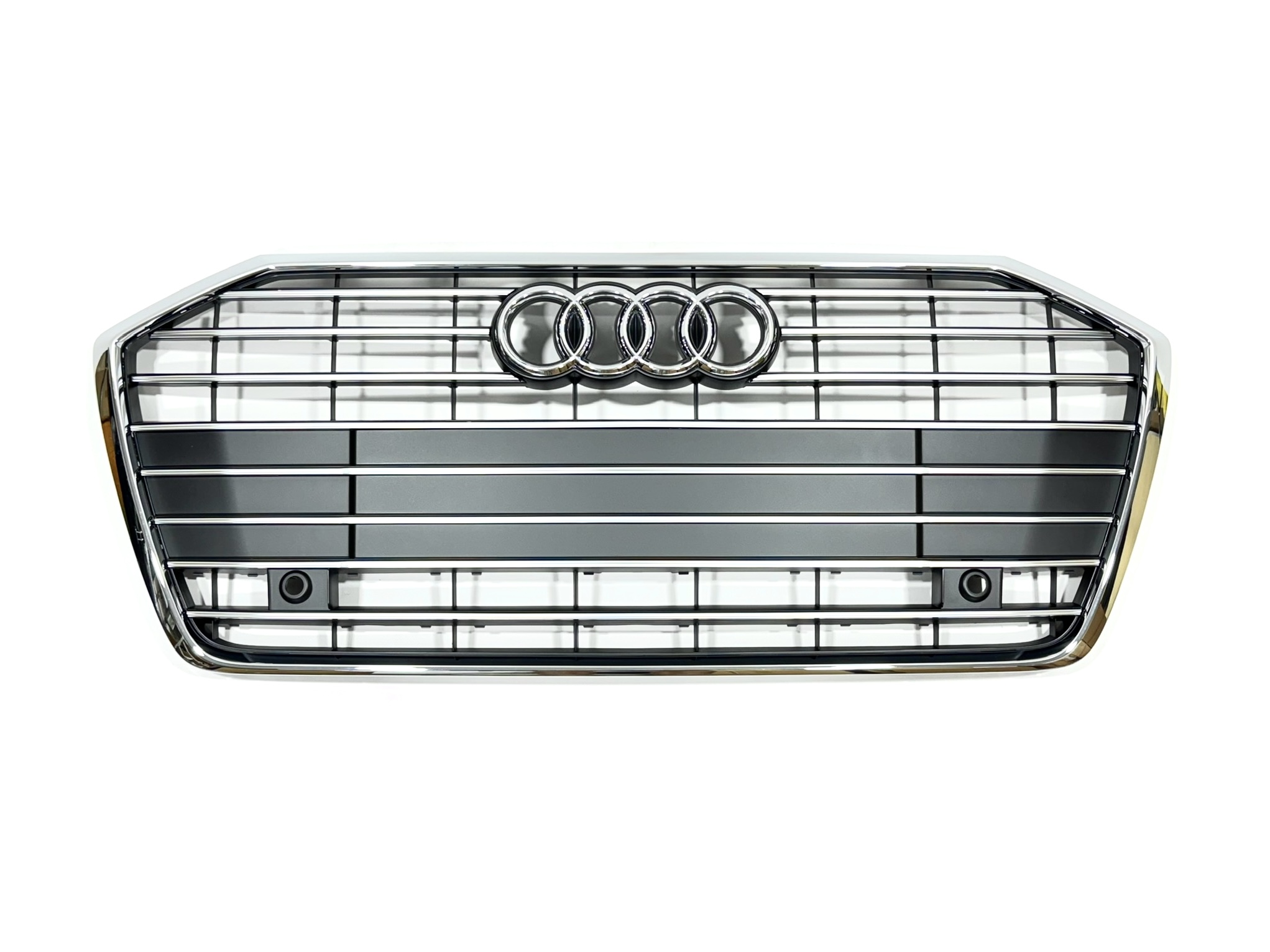 Решітка радіатора Audi A6 C8 2018+ темно-сіра з хромом