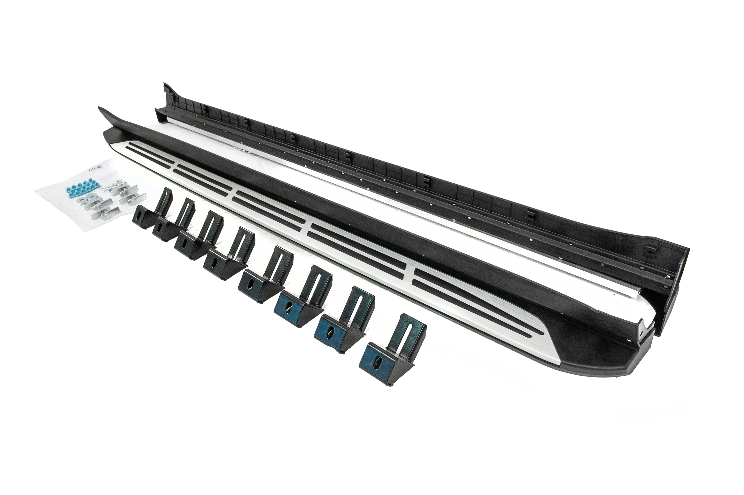 Бокові пороги OEM V2 (2 шт, алюміній + пластик)