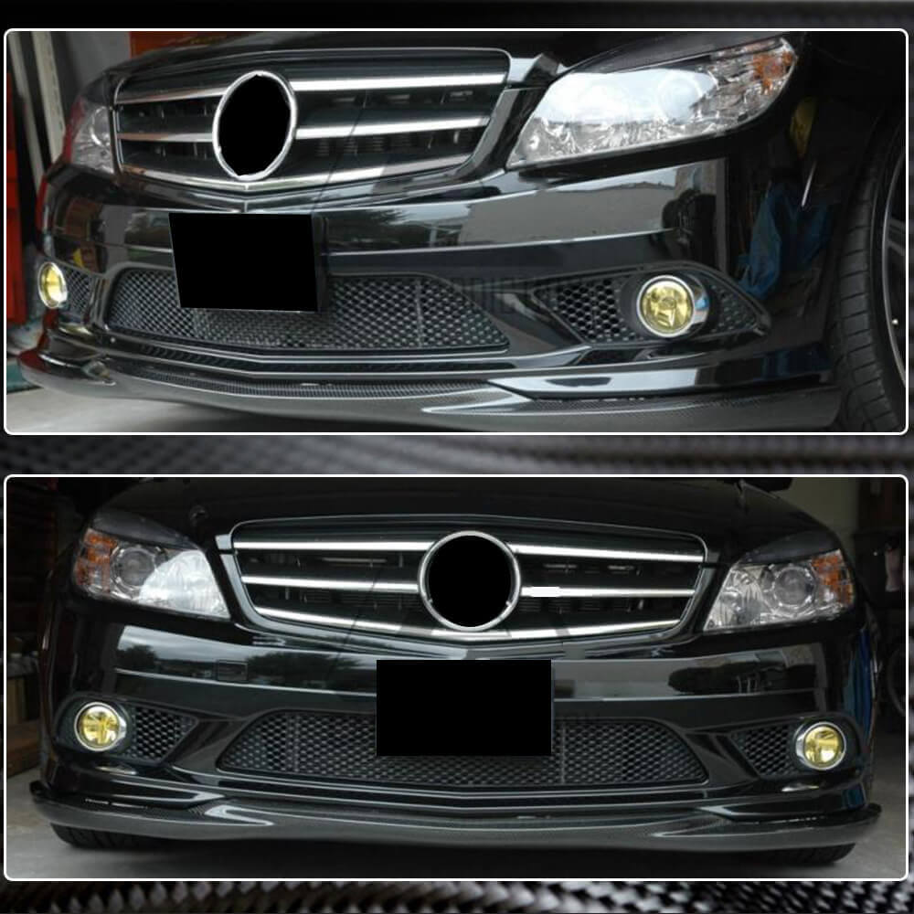 Накладка на передній бампер Lip (для AMG-Line 2008-2011, Карбон) 4