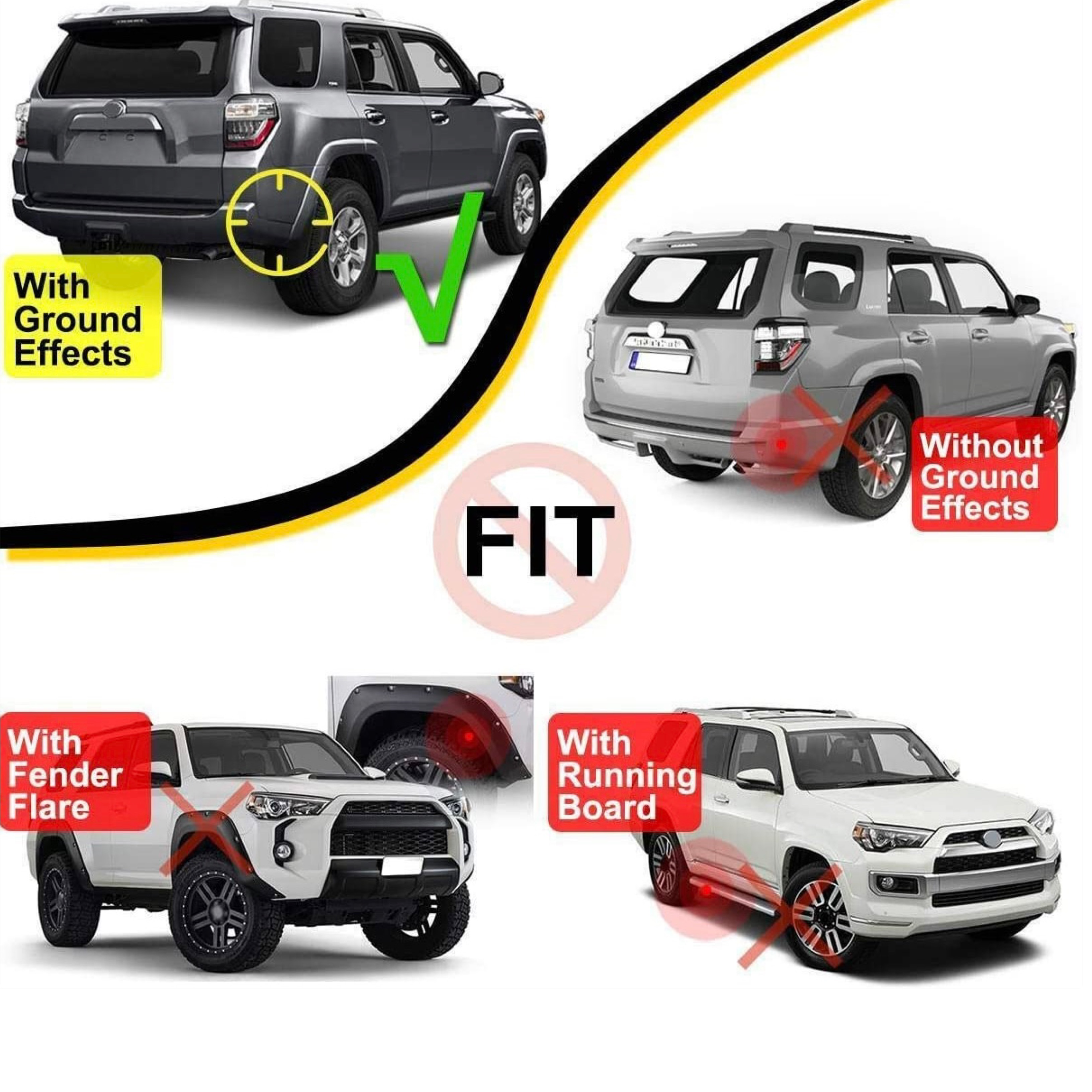 Бризковики Toyota 4Runner 2010-2019, комплект 4шт. 3