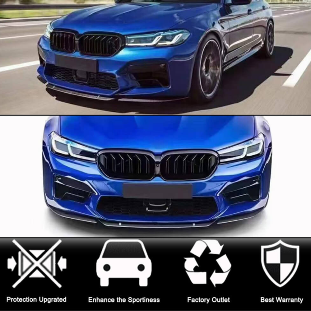 Накладка на передній бампер Lip V4 (для M5 F90 2020-2024, Карбон) 2