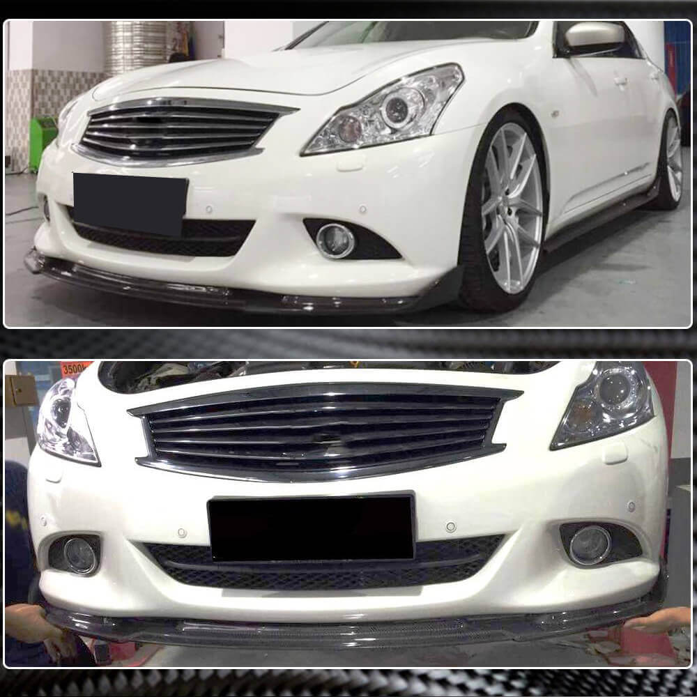Накладка на передній бампер Lip (для G37 SD 2009-2013, Карбон) 3