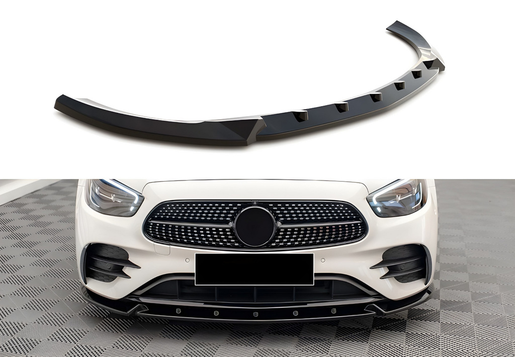 Передня лип накладка (для AMG-Line, 2020-2023, чорний глянець)