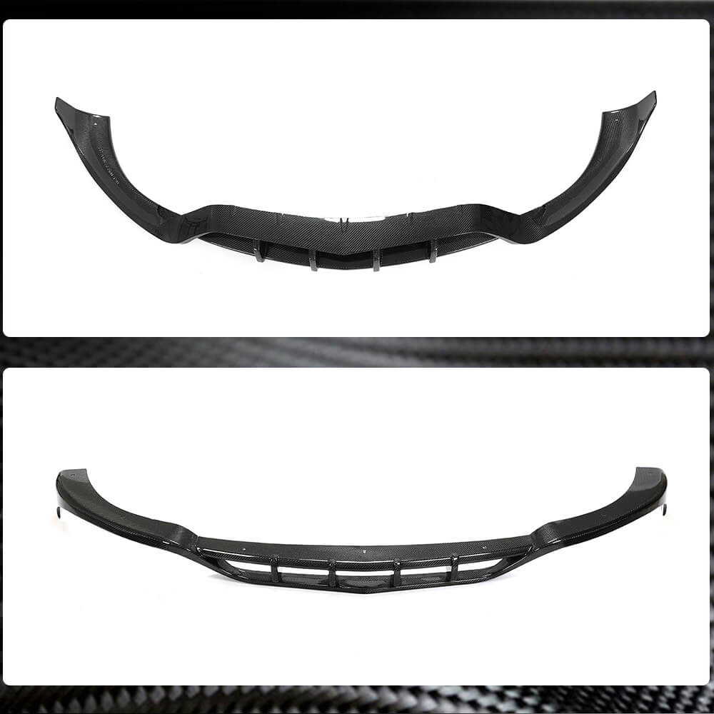 Накладка на передній бампер Lip V2 (для E63 AMG 2016-2019, Карбон) 3