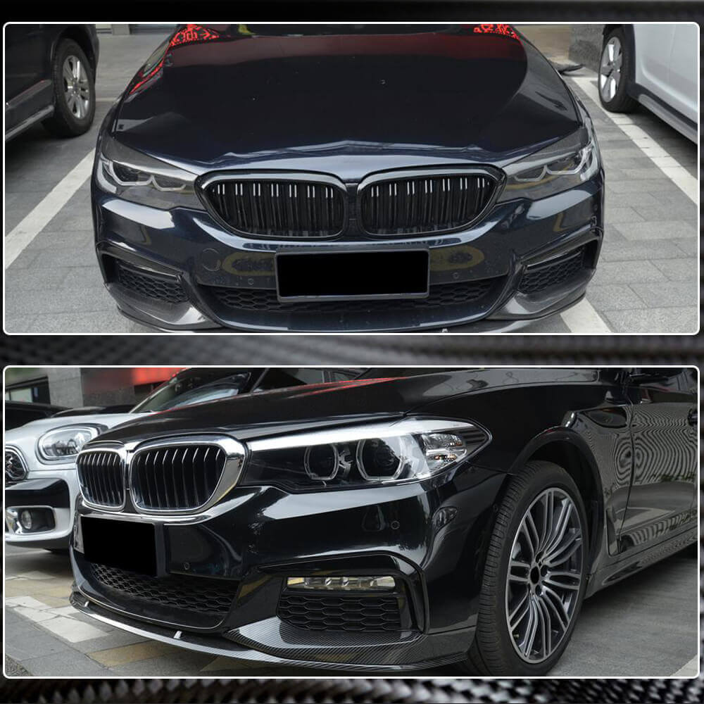 Накладки на передній бампер Flap V2 (для M-Sport 2017-2020, Карбон) 5