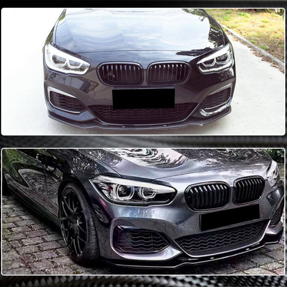Накладка на передній бампер Lip V1 (для M-Sport 2015-2019, Карбон) 3