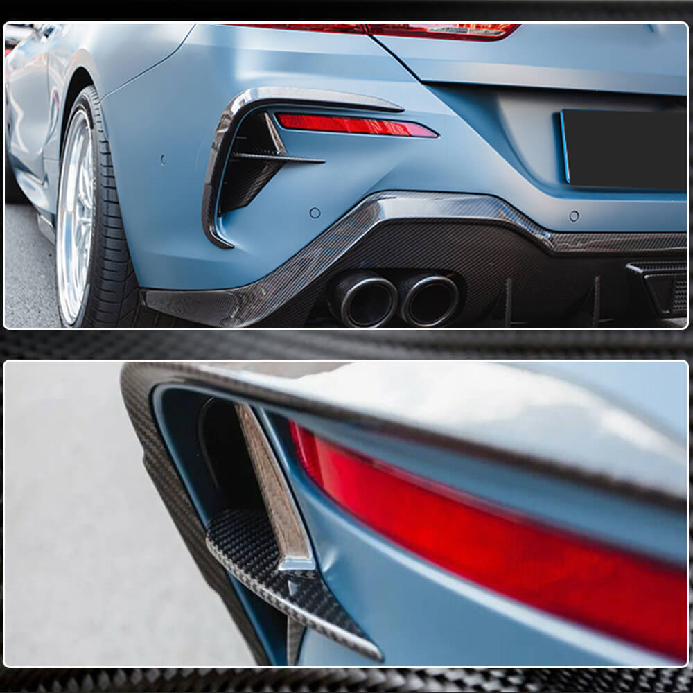 Аеродинамічні накладки на задній бампер V2 (для M-Sport, Карбон) 5