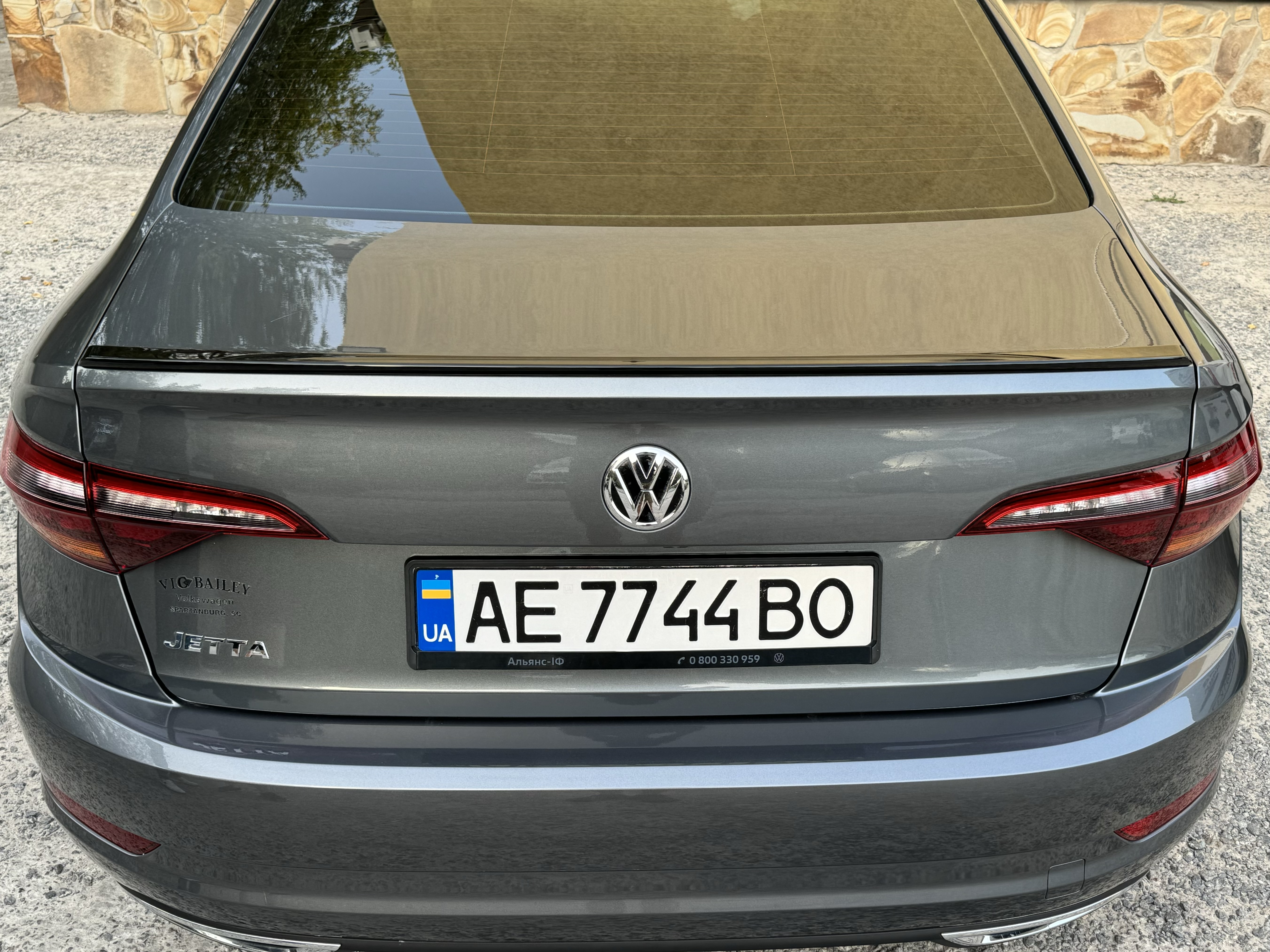 Спойлер ліп Volkswagen Jetta 7 2018+ ABS пластик, колір чорний глянець 6