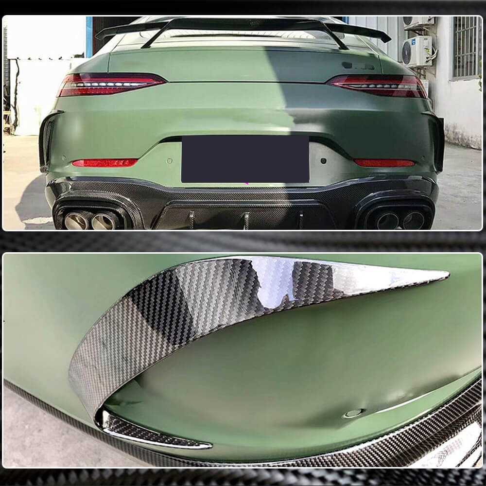 Накладки на задній бампер V2 (для GT63 2018-2022, Карбон) 5