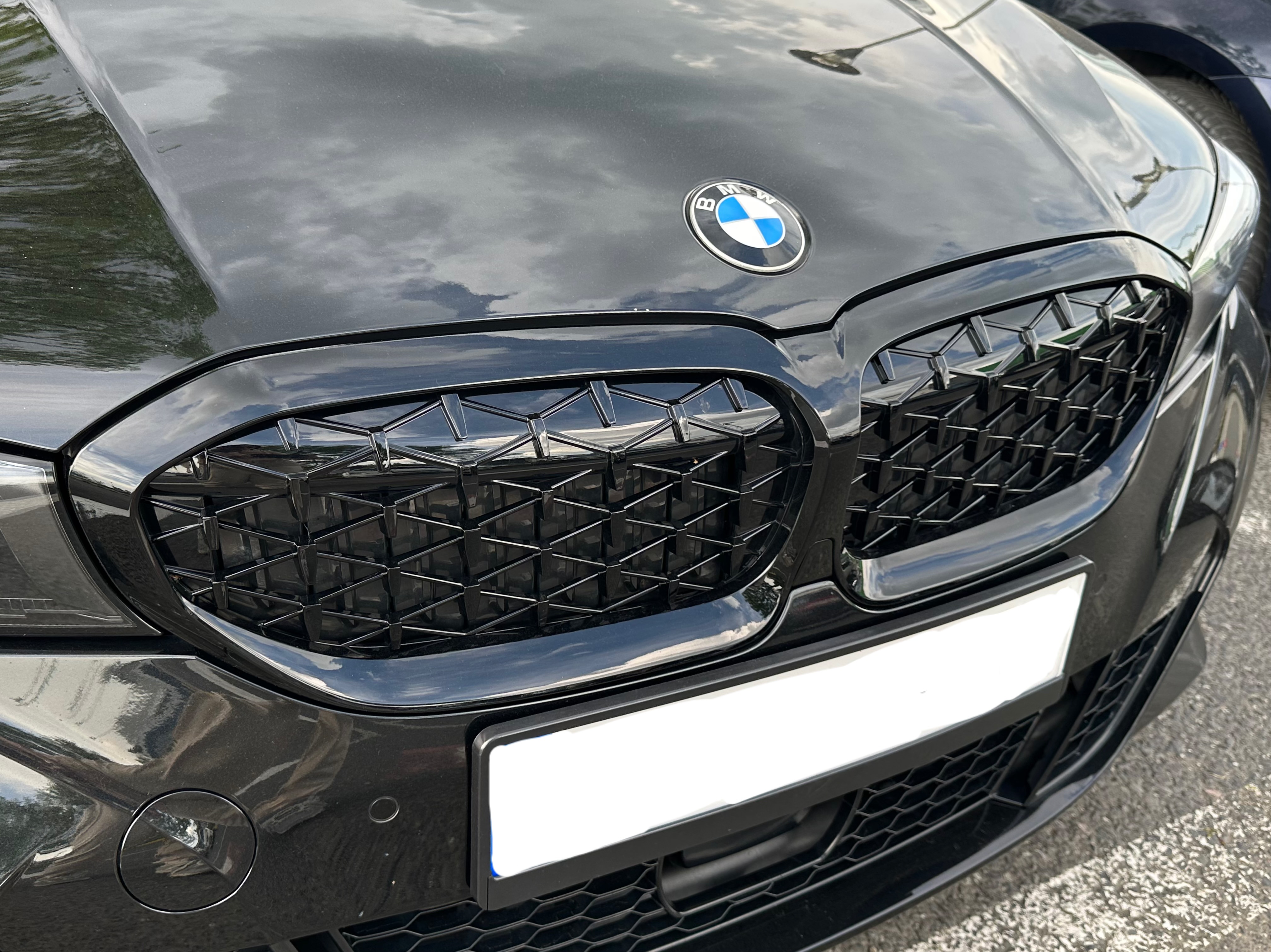 Решітка радіатора Diamond black BMW 3 Series G20 G21 2019-2022 чорний глянець 6