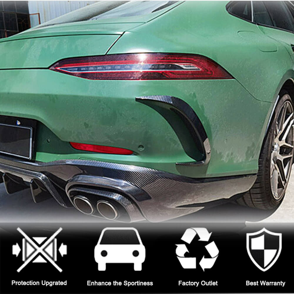 Накладки на задній бампер V2 (для GT63 2018-2022, Карбон) 3