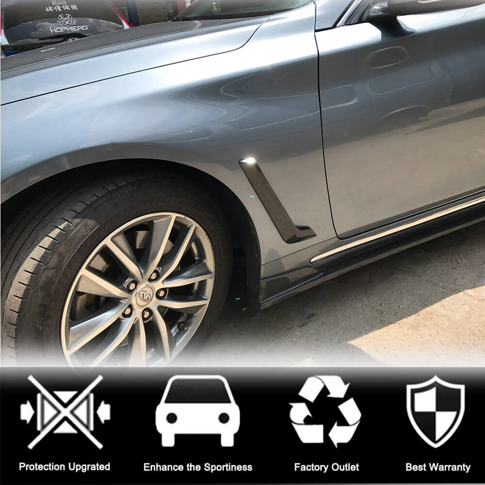 Накладки на передні крила (для Q50 Base/Sport 2014-2020, Карбон) 2