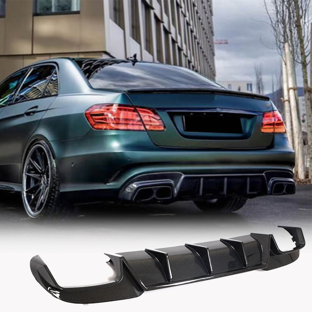 Дифузор заднього бампера V1 (для E63 AMG 2013-2016, Карбон) 2
