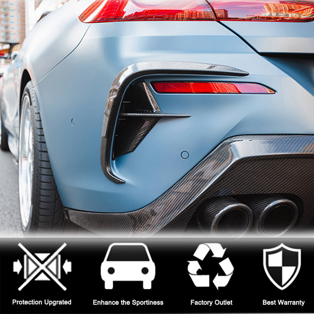Аеродинамічні накладки на задній бампер V2 (для M-Sport, Карбон) 3