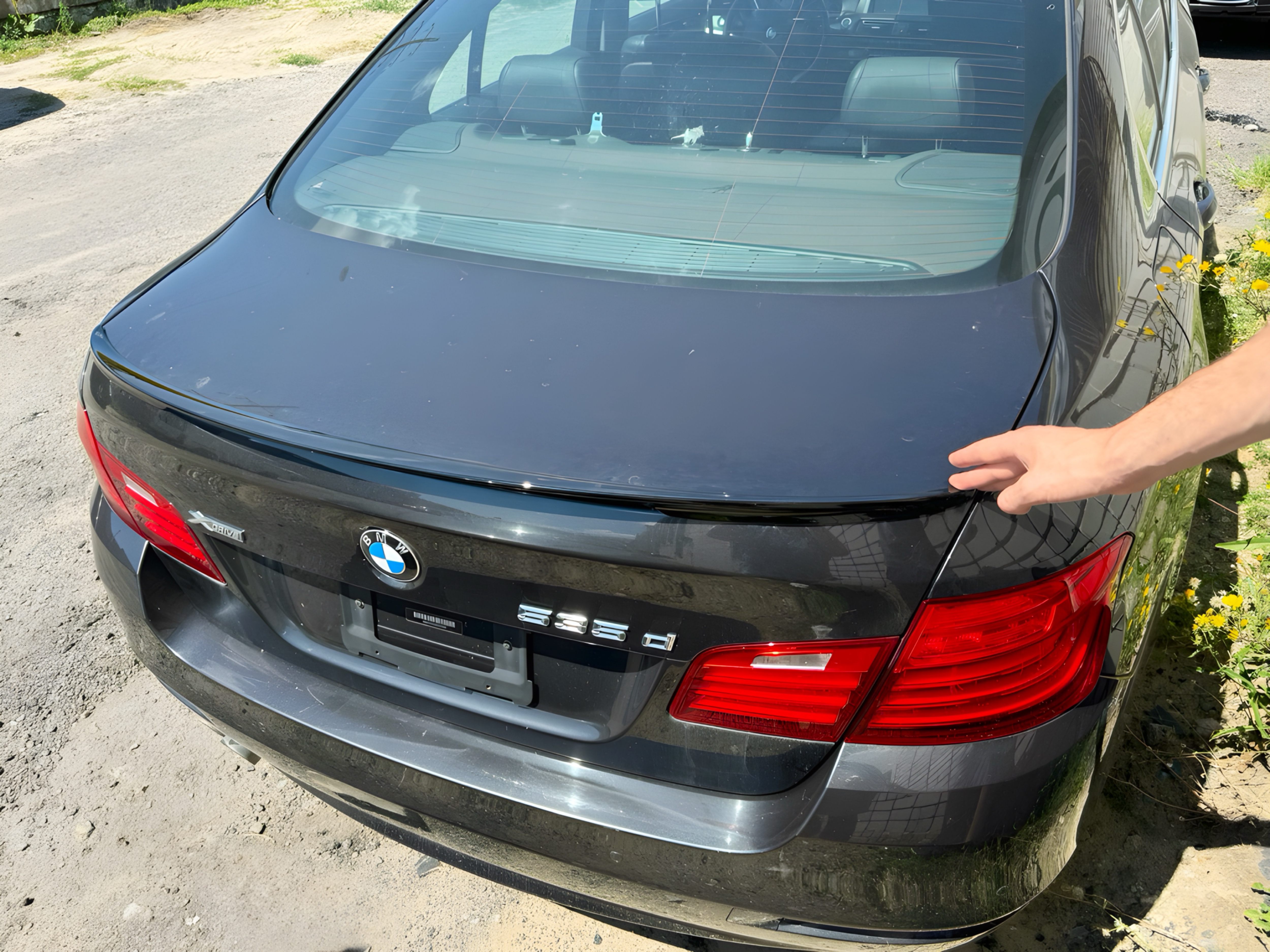 Спойлер ліп на багажник BMW series 5 F10 2010-2016 ABS пластик, чорний глянець 4
