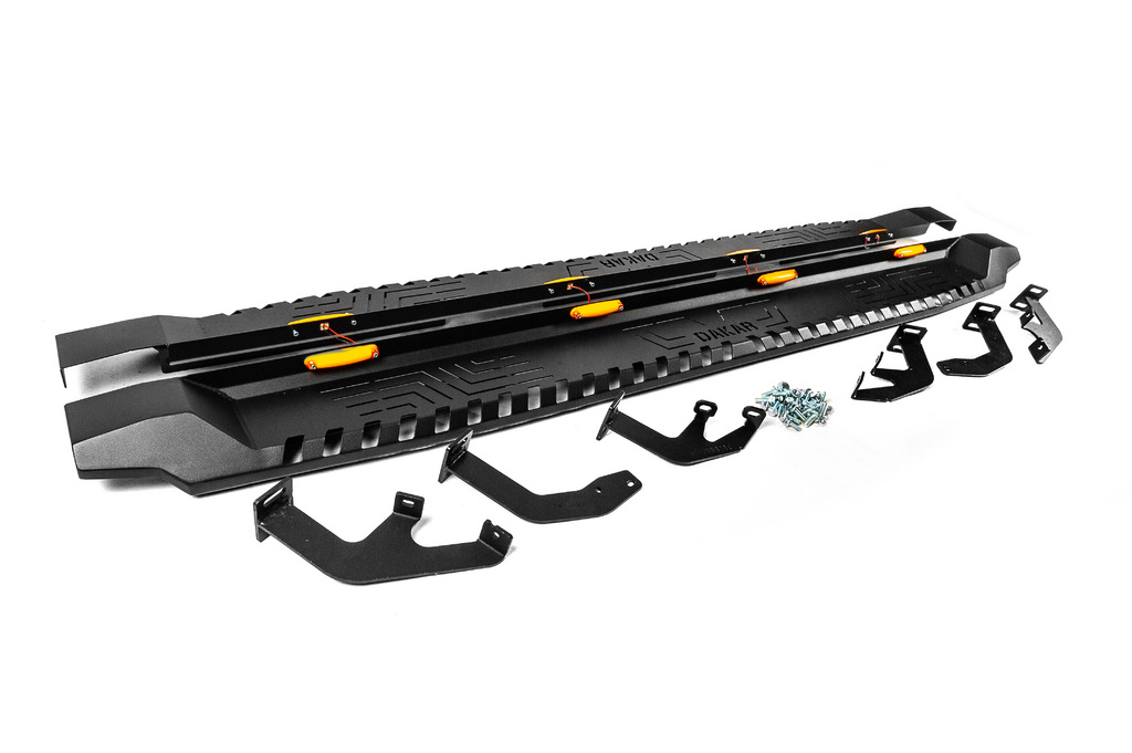 Бокові пороги Dakar V1 з LED (2 шт, метал) 2