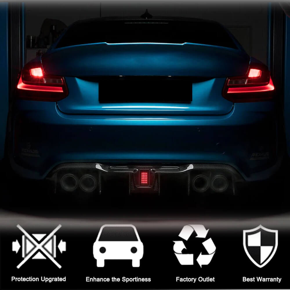 Дифузор заднього бампера V8 (для F87 M2/M2С, Карбон) 3