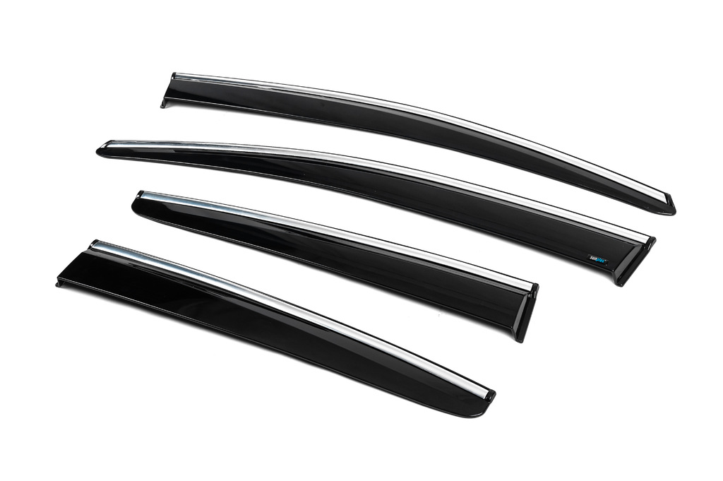 Вітровики з хромованим молдингом HB/Sedan (4 шт., Sunplex Chrome) 5