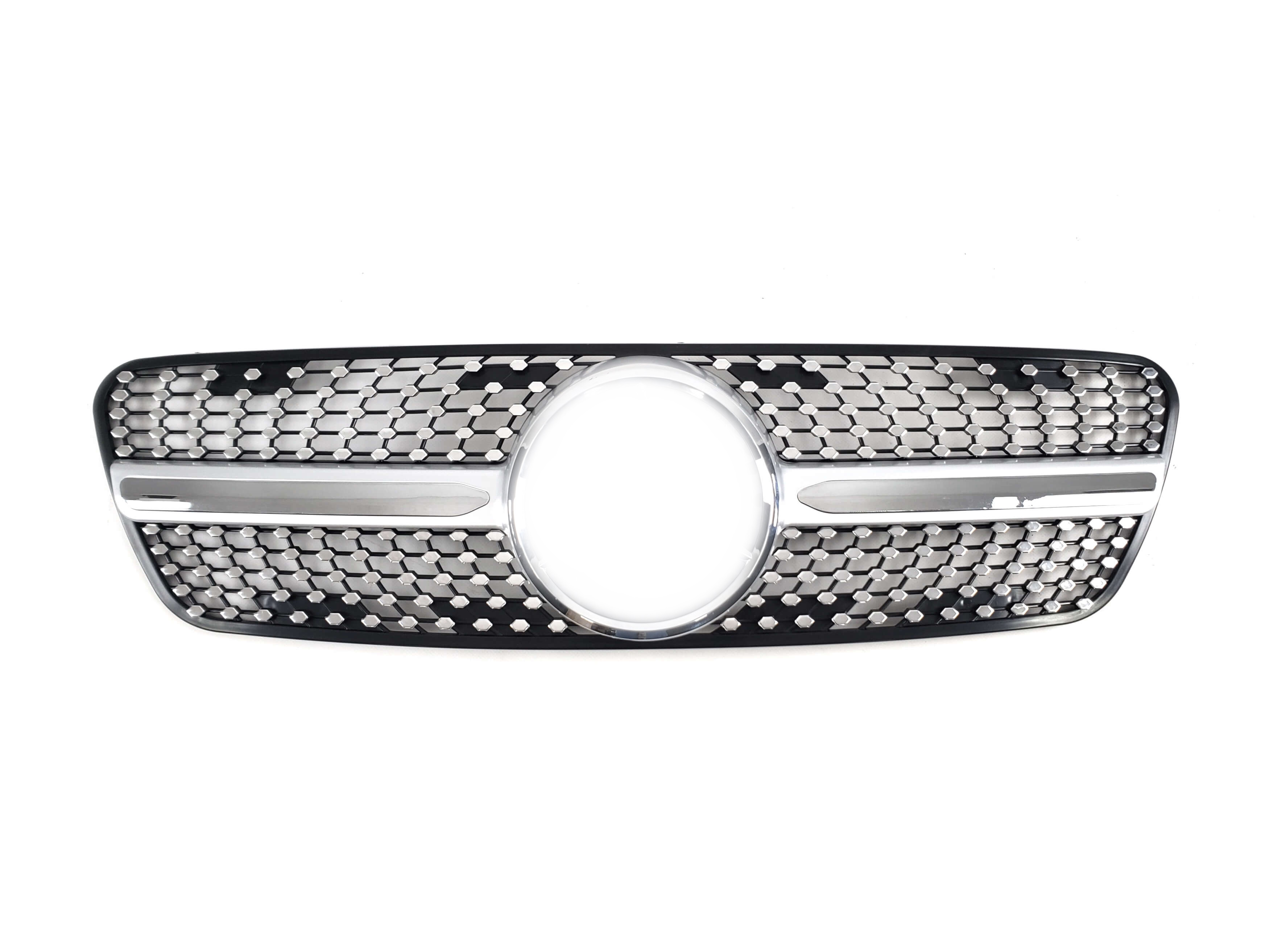 Решітка радіатора Silver Diamond на Mercedes-Benz ML-Class W163 1997-2005 року