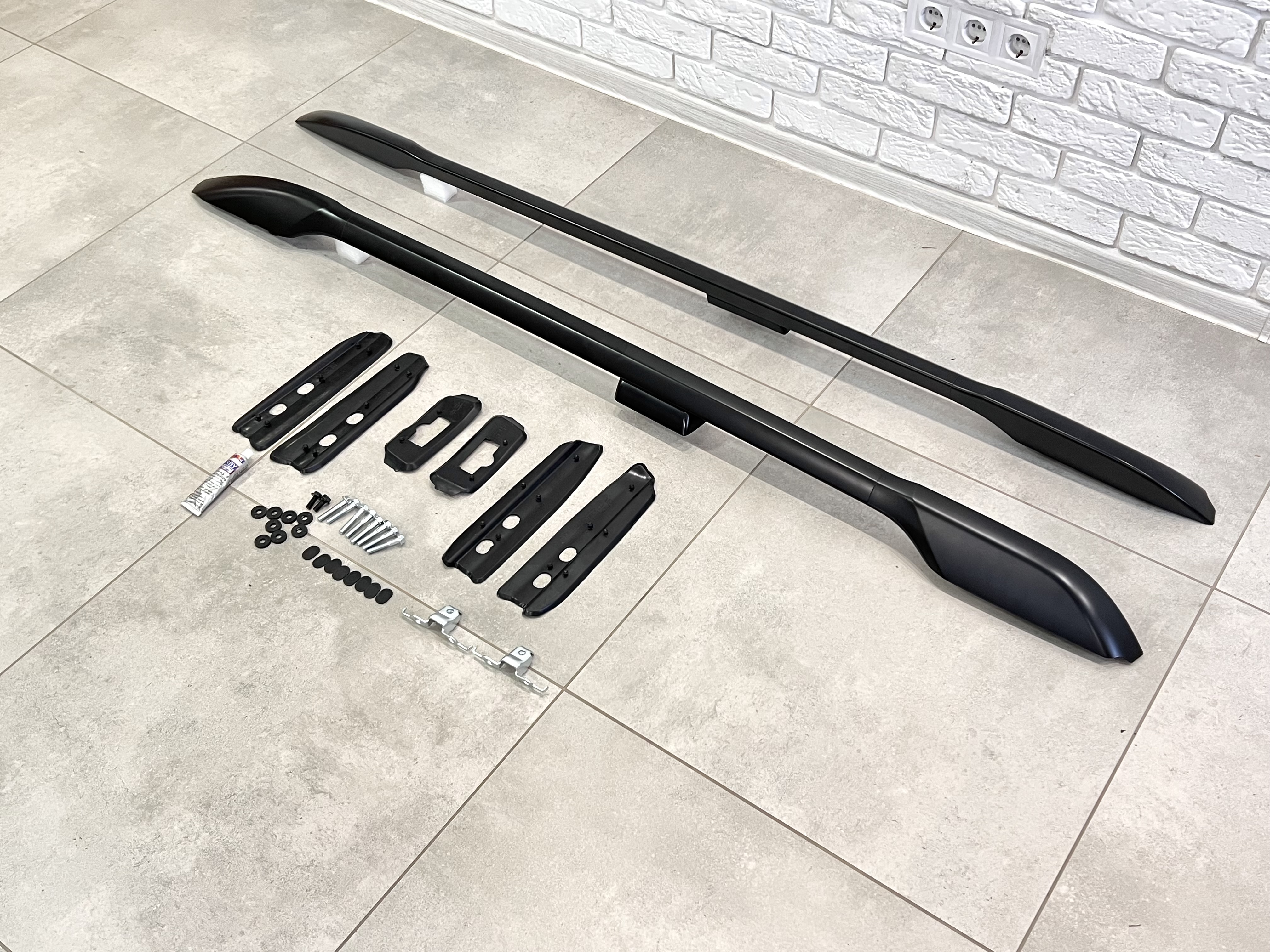 Рейлінги на дах Toyota Land Cruiser Prado 150 2009-2023 якість оригіналу (алюміній 2шт.) КОЛІР ЧОРНИЙ 4