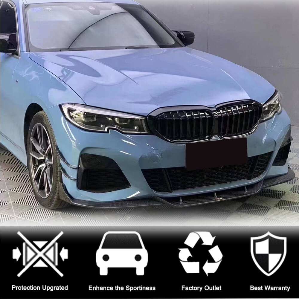 Накладка на передній бампер Lip PD-Style (для M-Sport 2018-2022, Карбон) 2