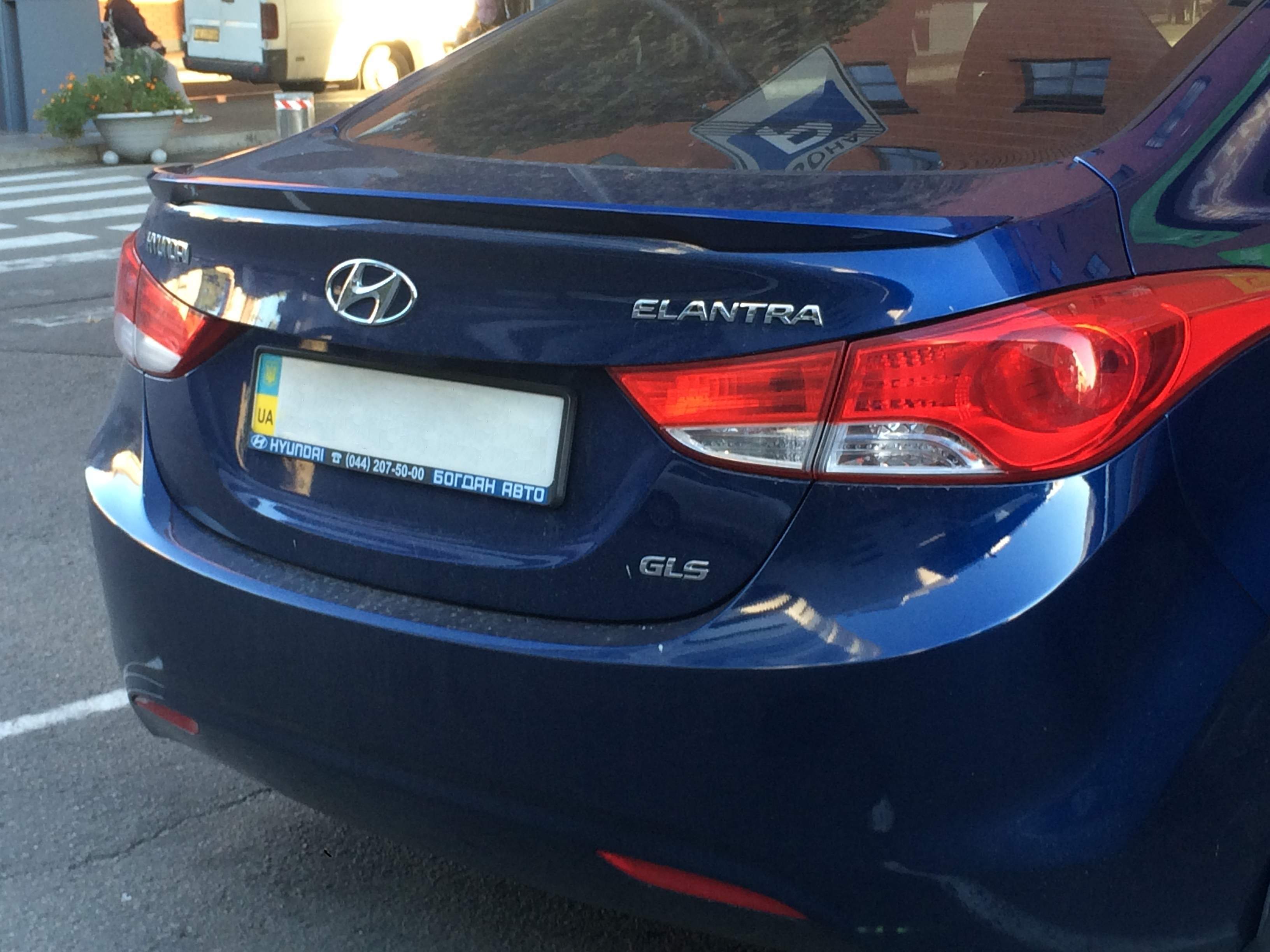 Спойлер ліп багажника Hyundai Elantra MD 2010-2015 ABS пластик під фарбування 4