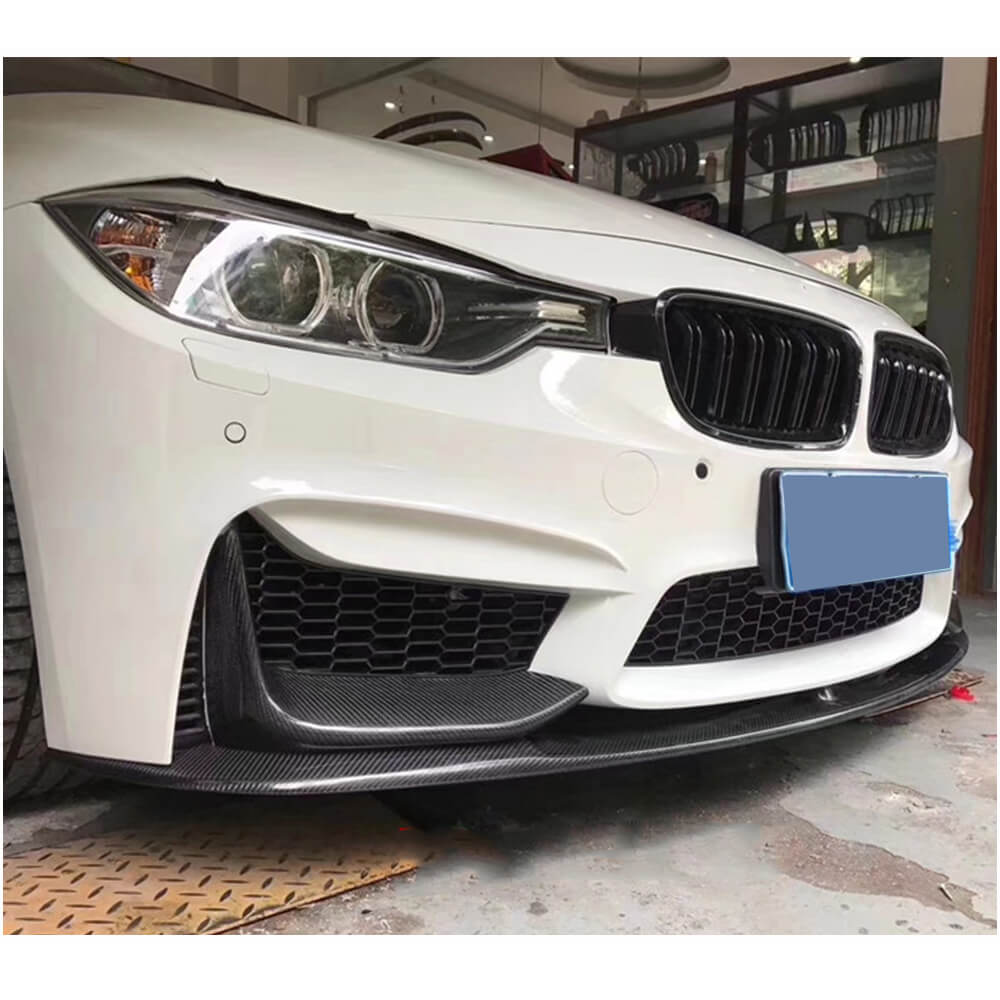 Накладка на передній бампер Lip V4 (для F80, Карбон) 3