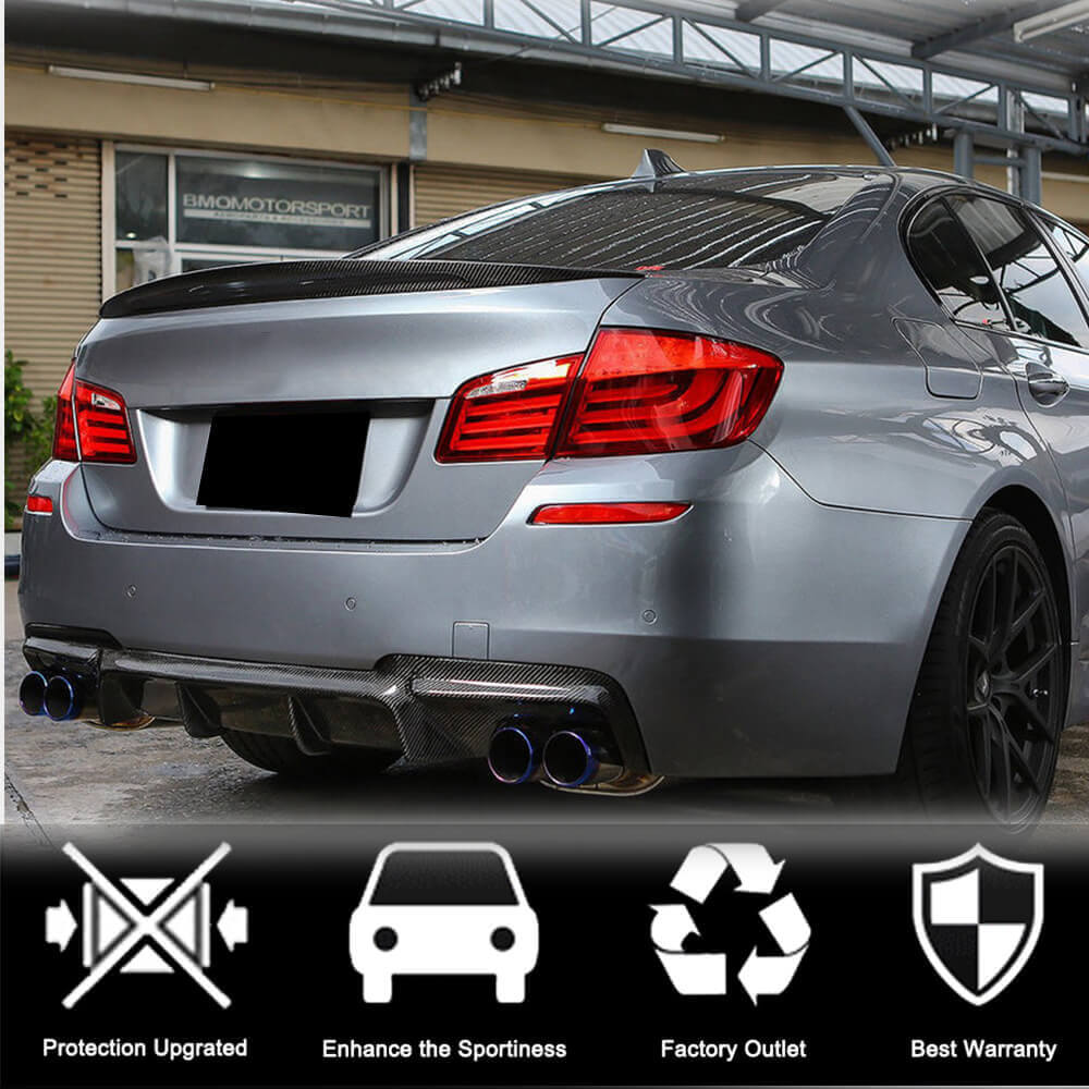 Дифузор заднього бампера V1 (для F10 M-Sport, Карбон) 3