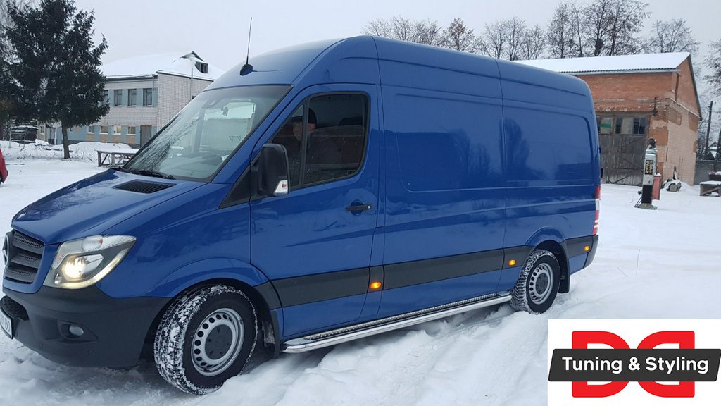 Бокові пороги Premium (2 шт., нерж.) d60, коротка база 6
