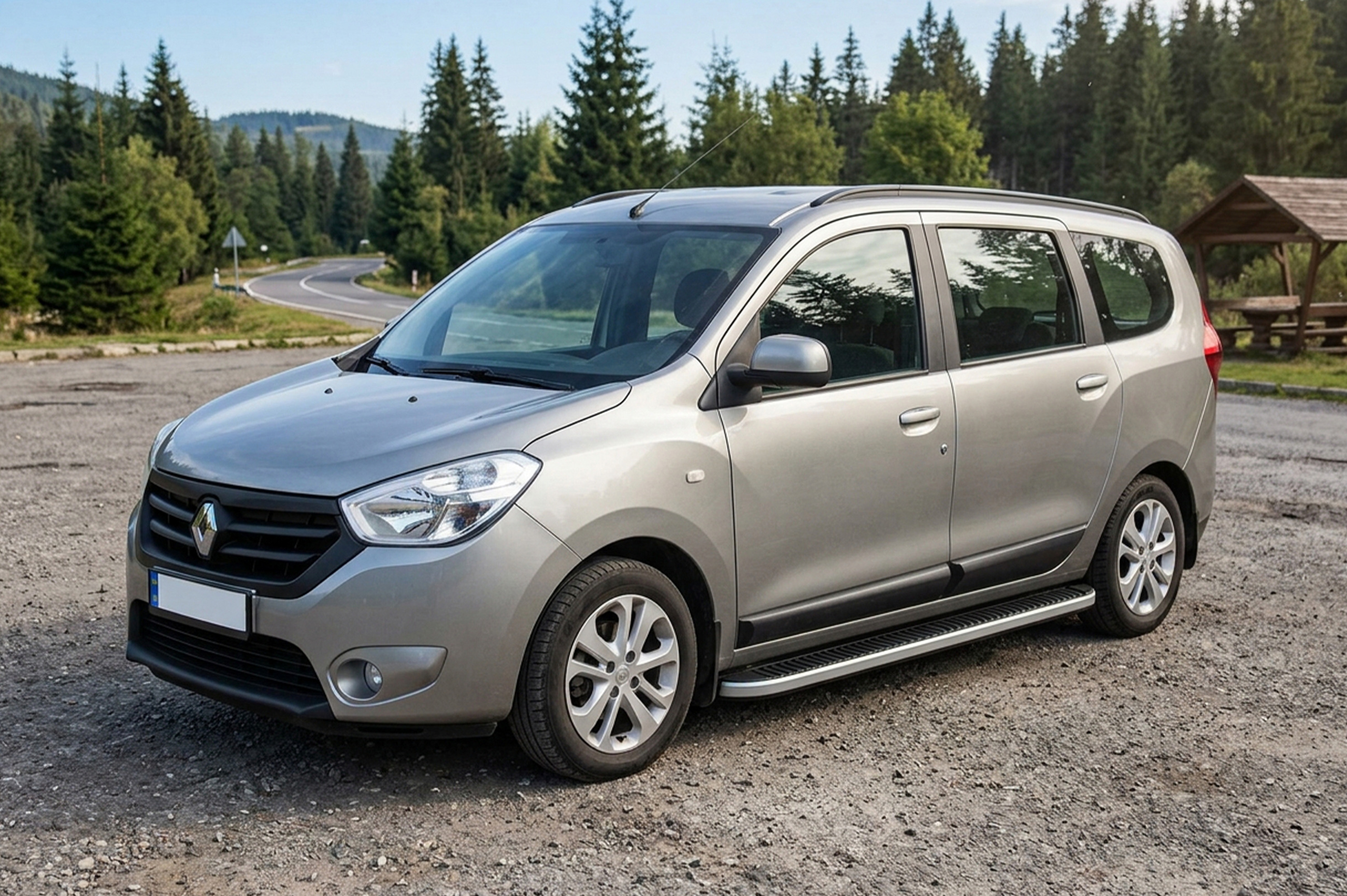 Бокові пороги Tayga Grey (2 шт., алюміній)