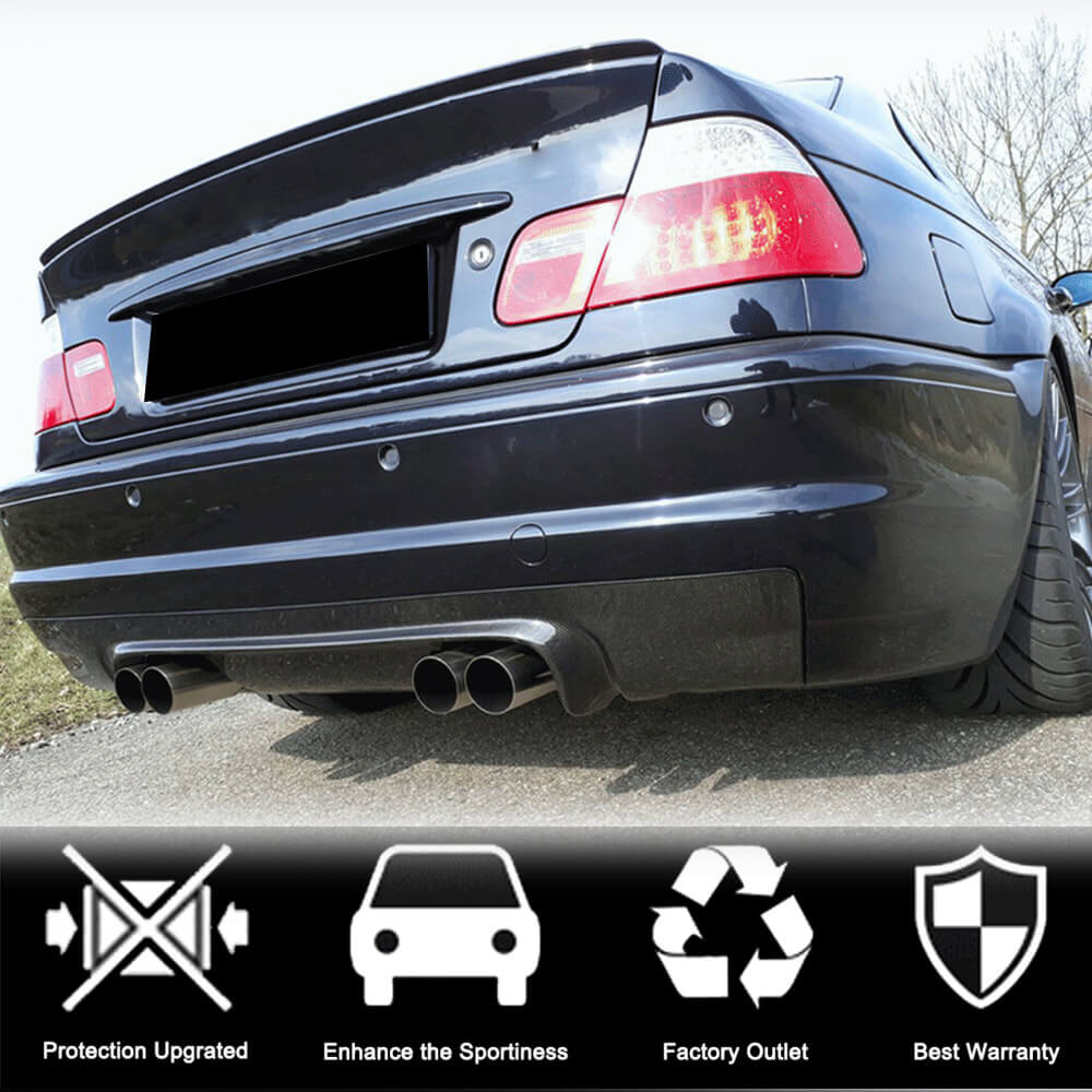 Дифузор заднього бампера V1 (для M3, Карбон) 2