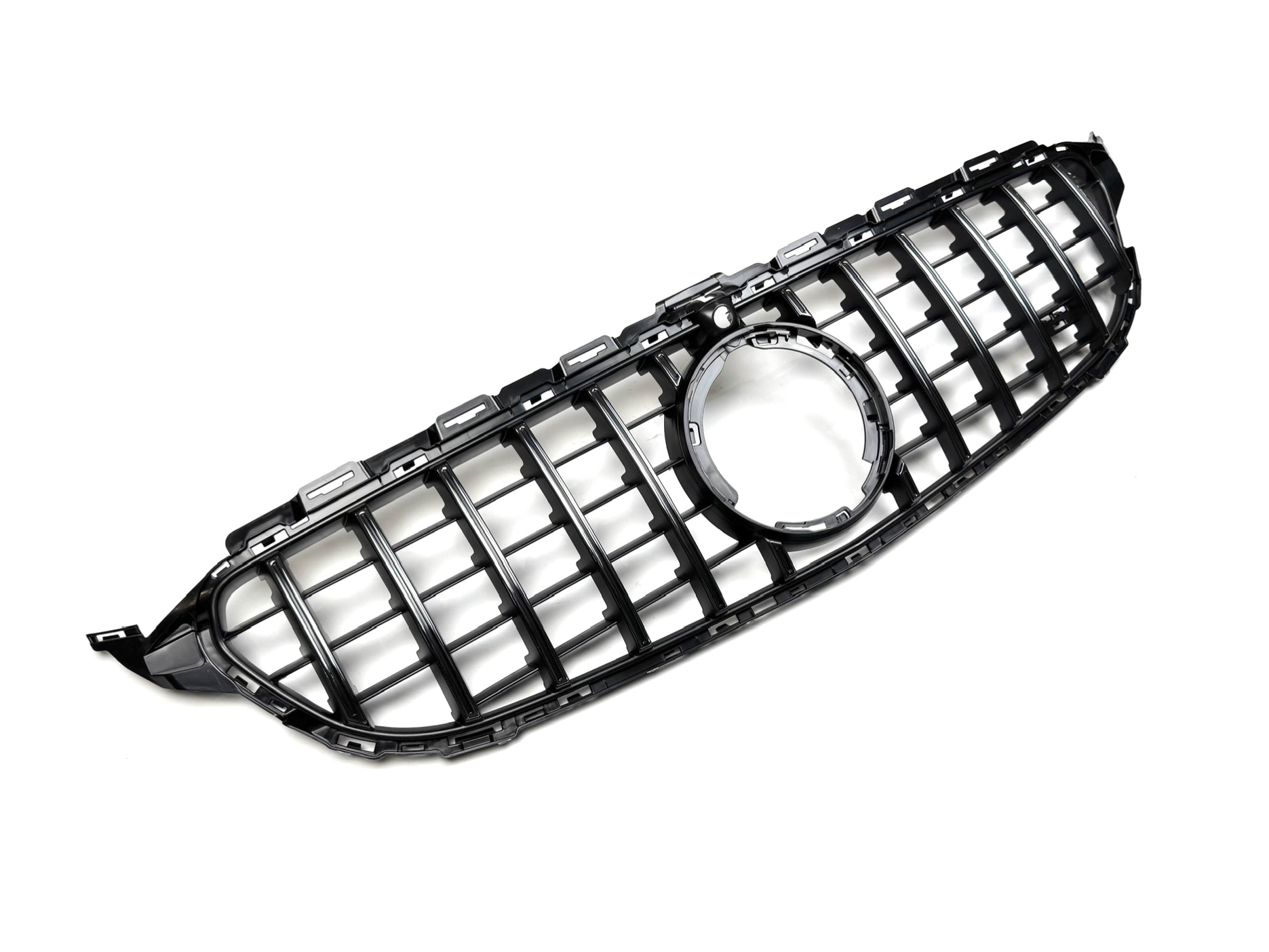 Решітка радіатора GT CHROME Mercedes C-Class W205 2019-2021 ПІД КАМЕРУ 2