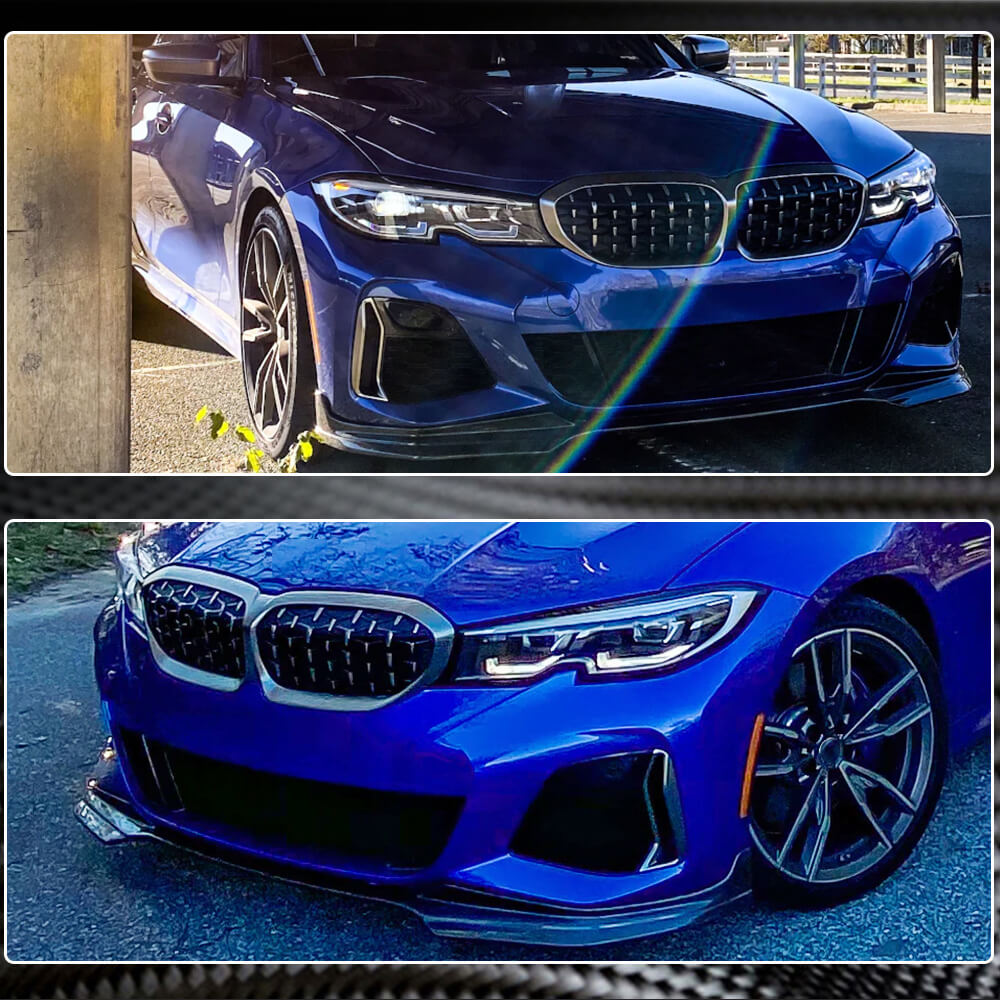 Накладка на передній бампер Lip V3 (для M-Sport 2018-2022, Карбон) 4