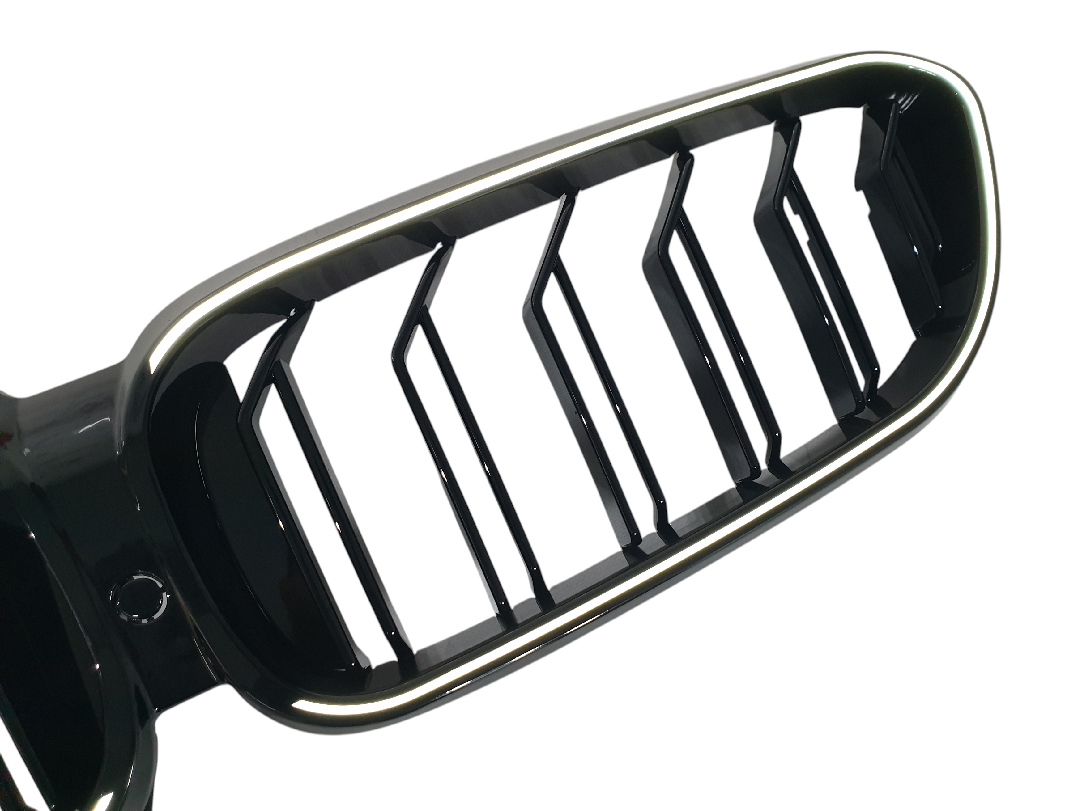 Ніздрі Чорний глянець LED (Iconic Glow) Old to New на BMW 5 Series G30 / G31 2017-2020 року 3