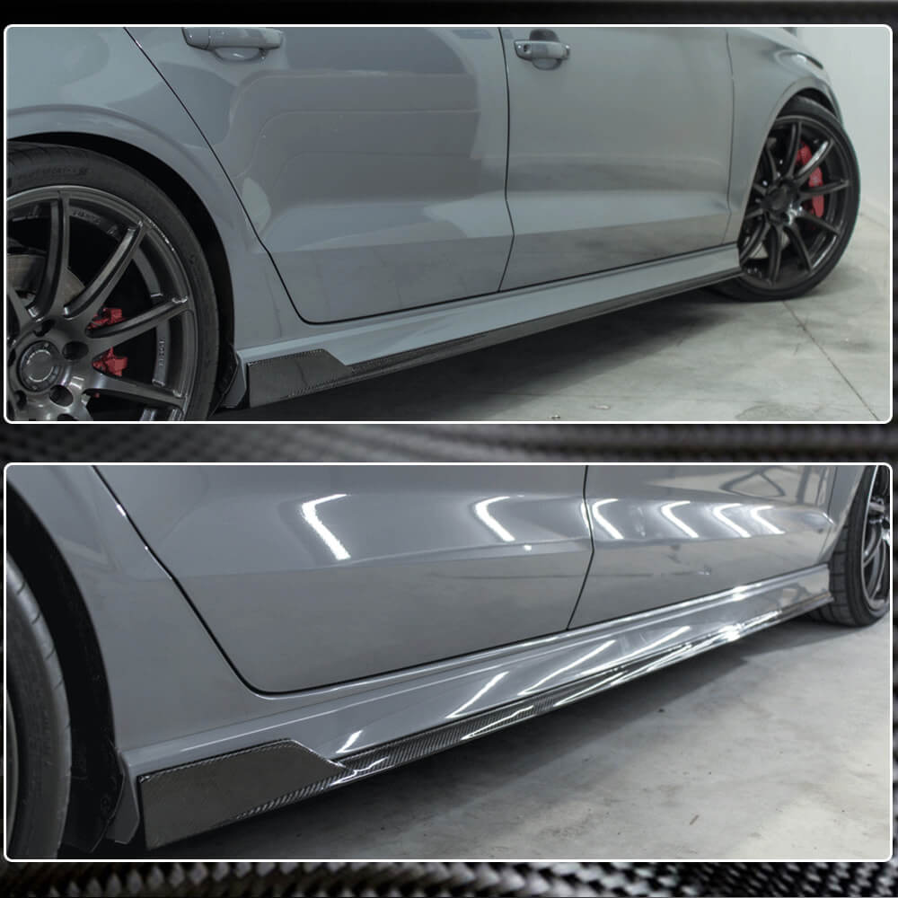 Бокові пороги V1 (для S-Line Sedan, Карбон) 5