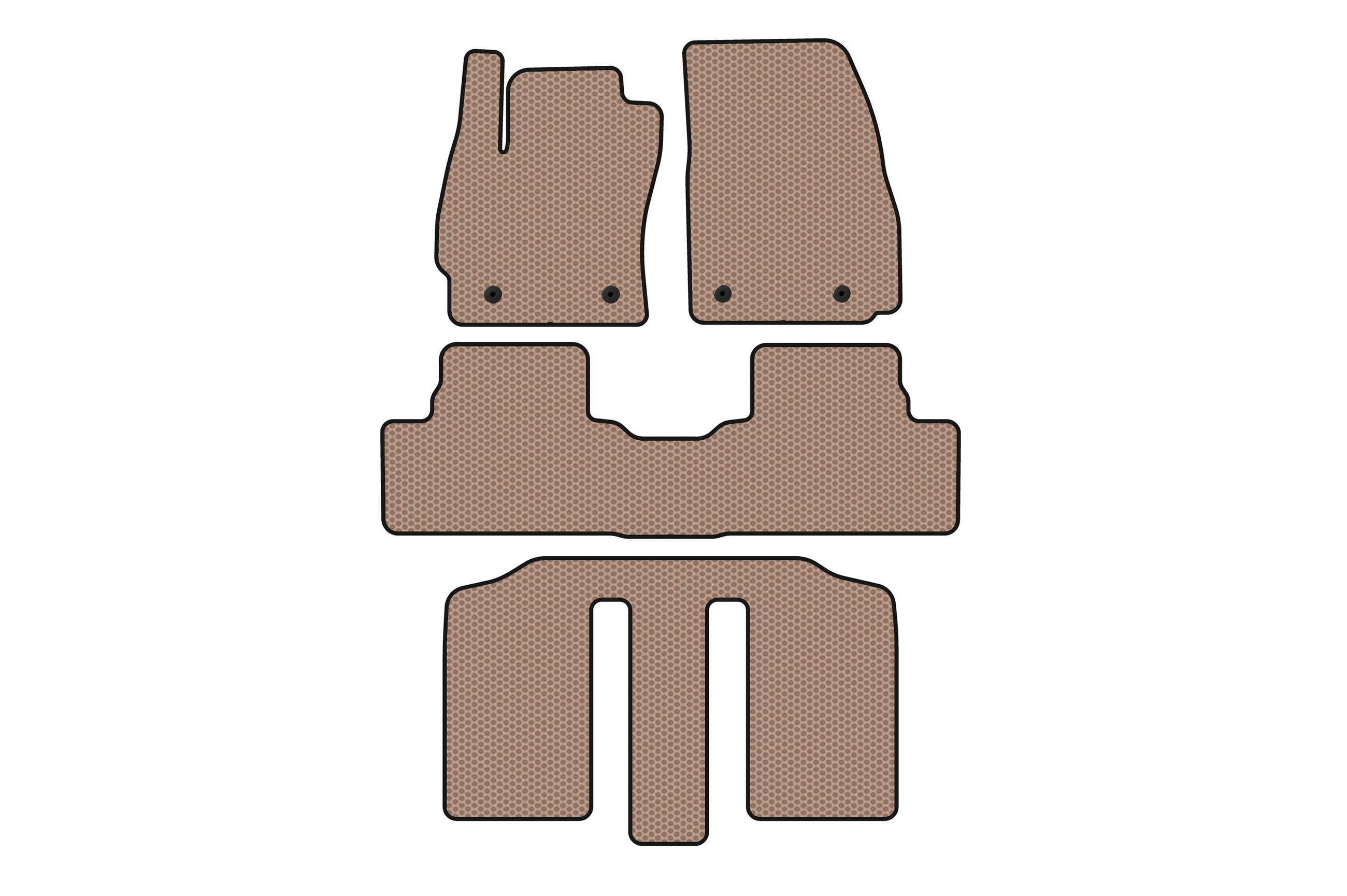Гумові килимки Carsuit (3 ряди, бежевий)