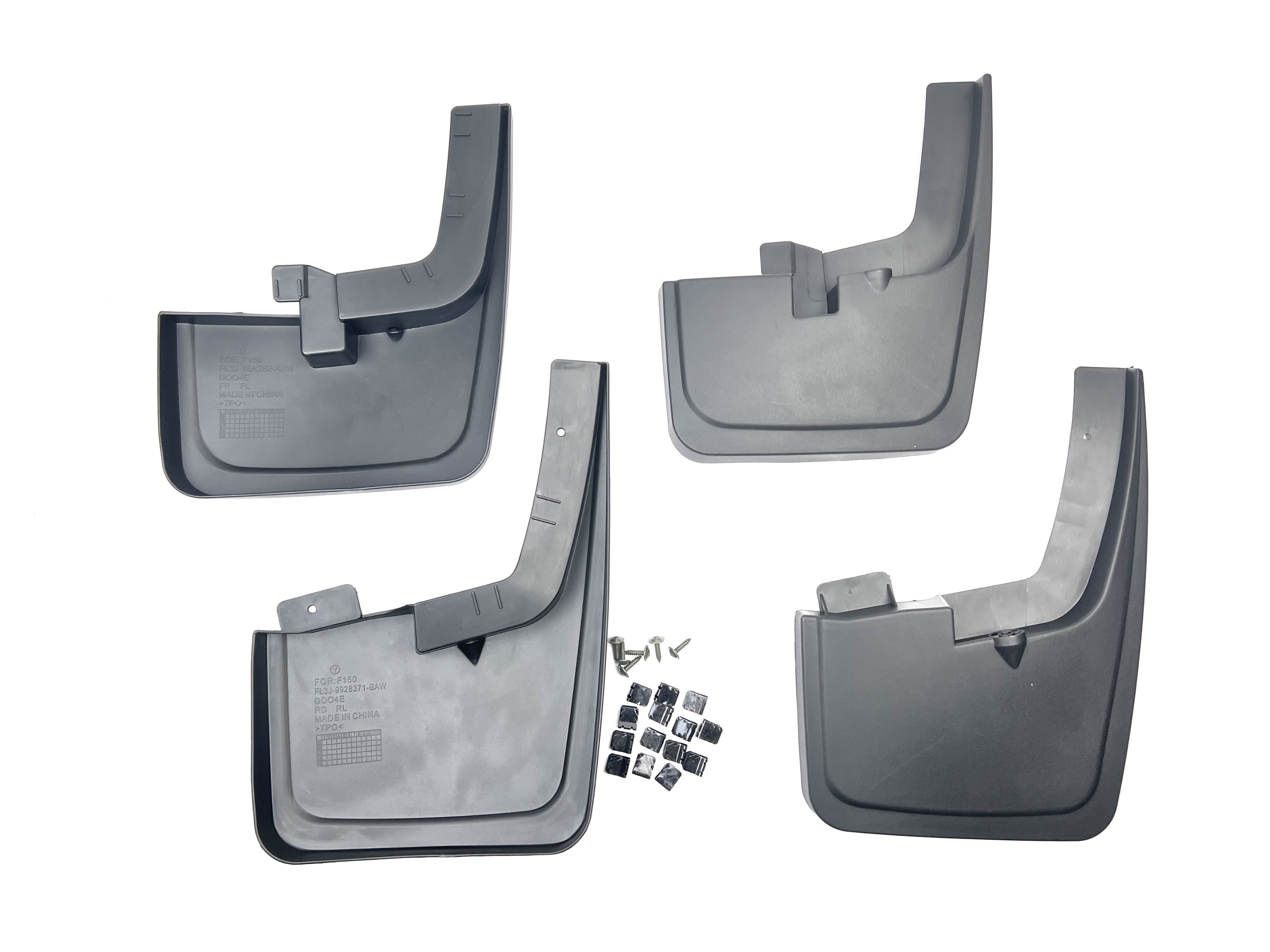 Бризковики Ford F-150 2015-2019 з вузькими розширювачами арок, комплект 4шт. 4