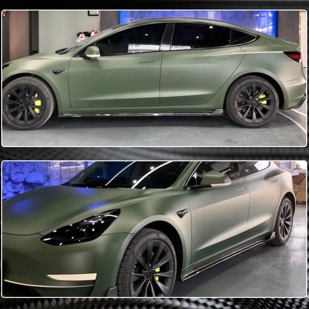 Накладки на пороги V2 (2017-2023, Карбон) 6
