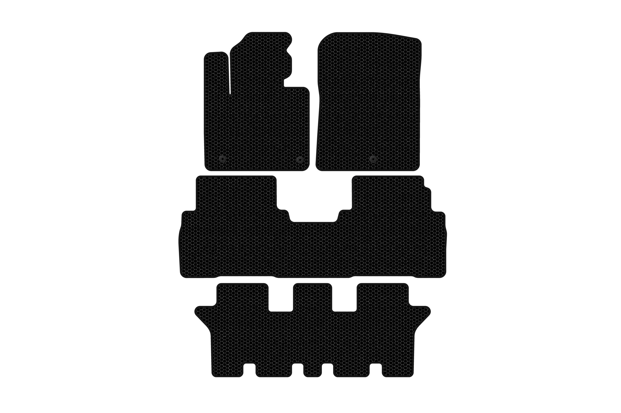 Гумові килимки Carsuit (3 ряди, 7-ми місний, чорні)