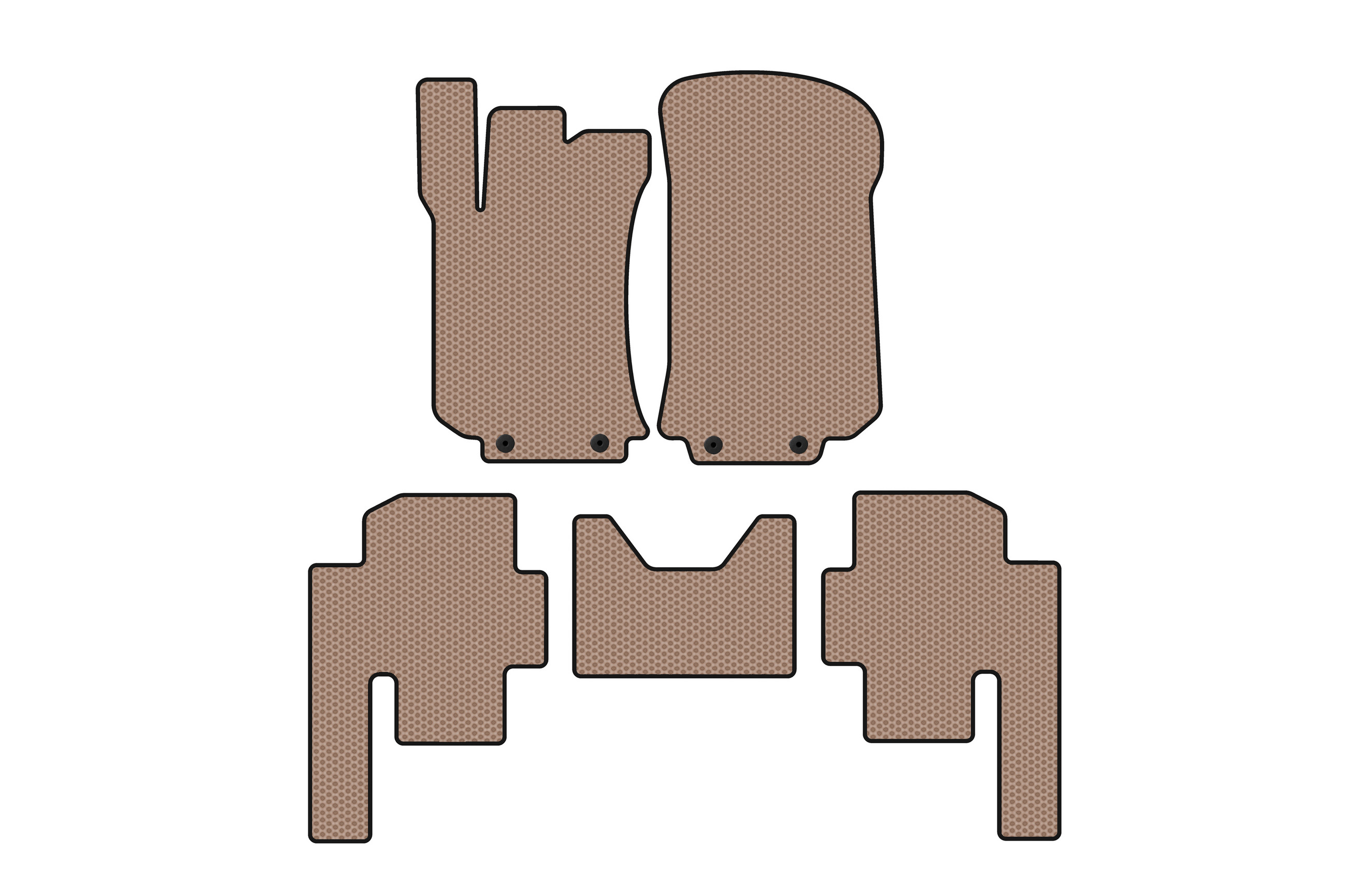 Гумові килимки Carsuit (2 ряди, бежевий)