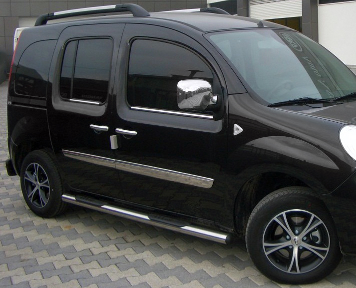 Бічні труби BB002 (2 шт., нерж.) 60 мм, коротка база