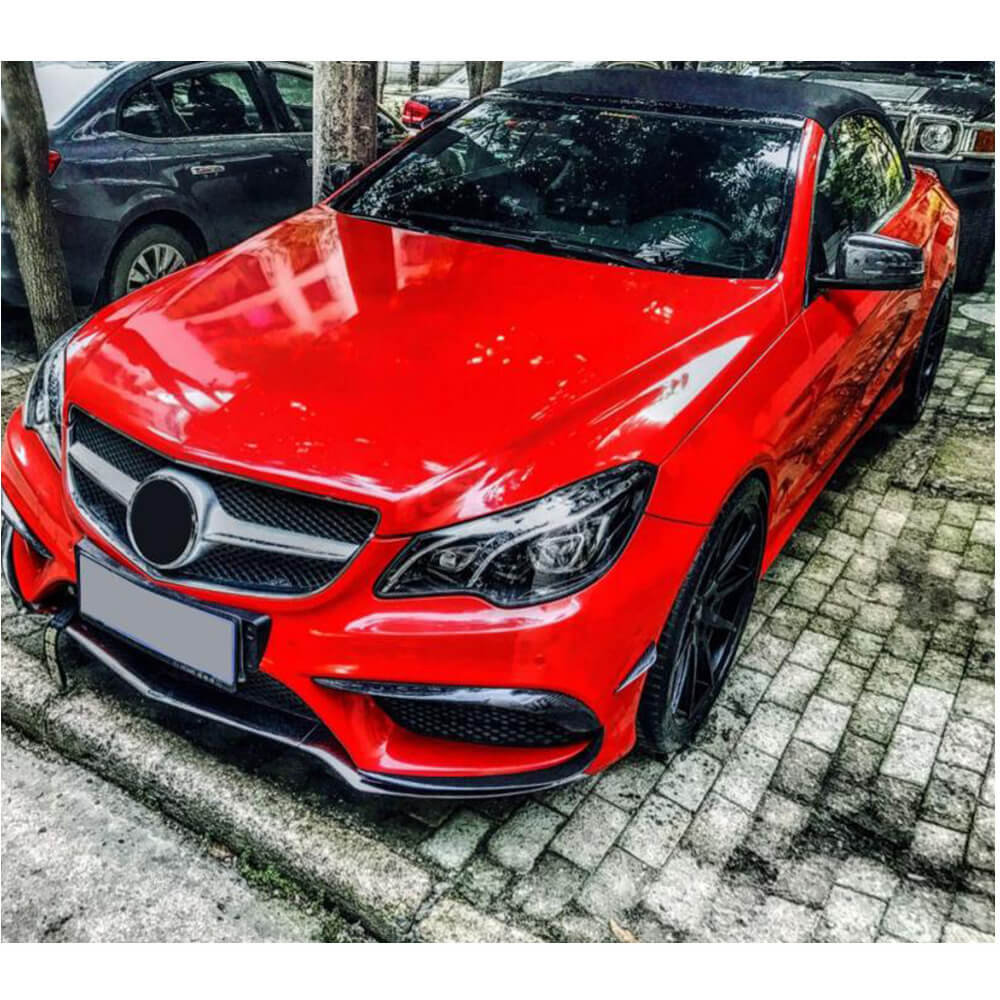 Накладки на передній бампер (для AMG-Line 2014-2016, Карбон) 3