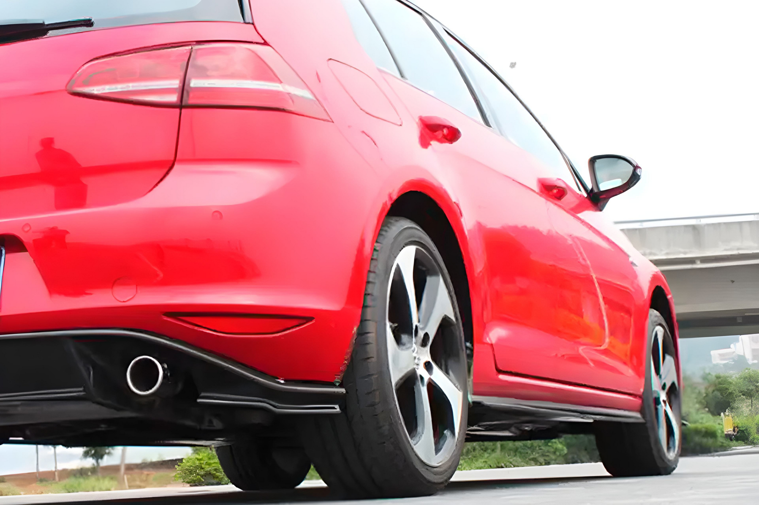Бокові пороги (для GTI HB 2012-2017, Карбон) 2