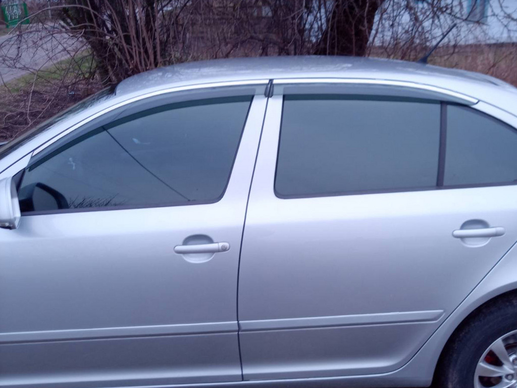 Вітровики з хромованим молдингом Niken Luxury (LiftBack, 4 шт) 2